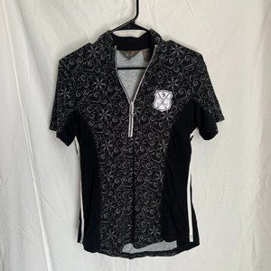 Goode Rider Ideal Show Shirt | Black Floral | Medium